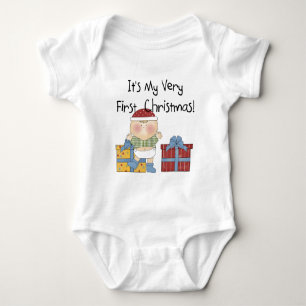 Boy and Presents 1st Christmas Tshirts and Gifts
