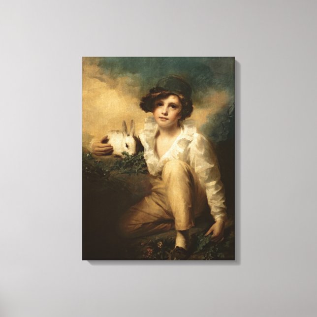 Boy and Rabbit, c.1814 Canvas Print (Front)