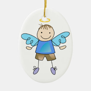 Boy Angel Ceramic Tree Decoration