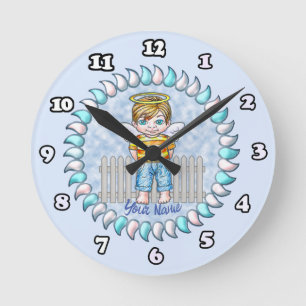 Boy Angel Clock