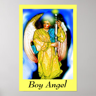 Boy angel poster