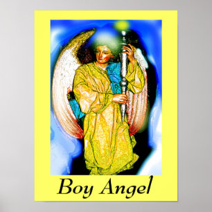 Boy angel poster