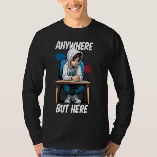 Boy at school. Having fun Anywhere but here. T-Shirt