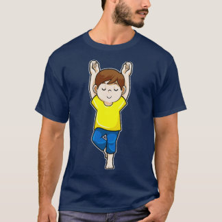 Boy at Yoga Stretching exercises T-Shirt