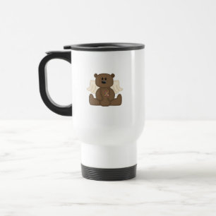 Boy Autism Awareness Bear Travel Mug