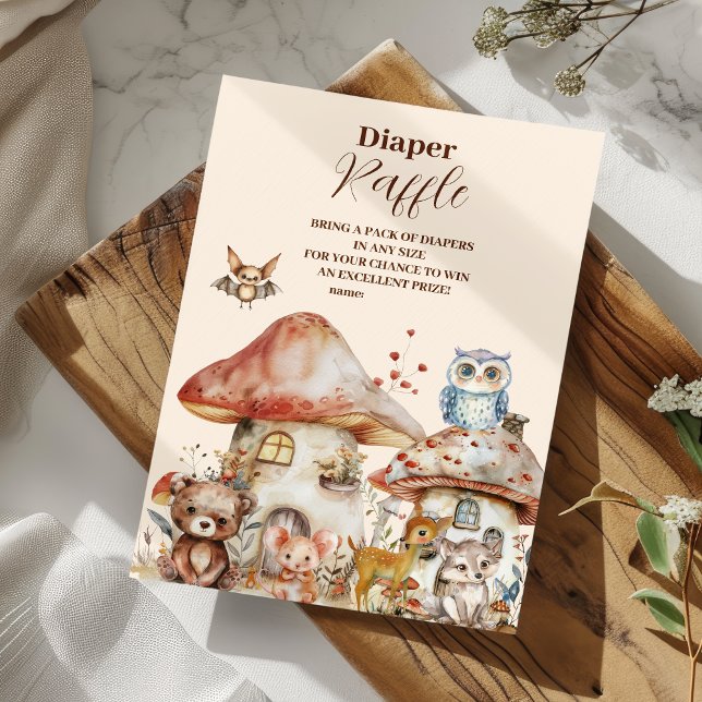 Boy Baby Boho Woodland Diapper Raffle Enclosure Card (Creator Uploaded)