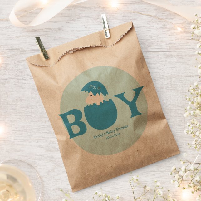 Boy Baby Gender Reveal Party Favour Bags (Clipped)
