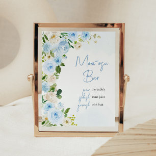 Boy Baby in Bloom Baby Shower Mum osa Bar Poster