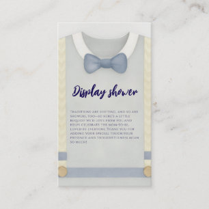 Boy baby shower autum fall burlap bodysuit invita enclosure card