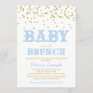 Boy Baby Shower Brunch Baby Shower Invitations