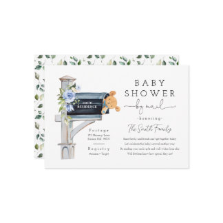 Boy Baby Shower by Mail, Baby Shower Long Distance Invitation
