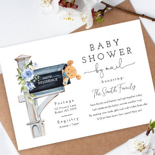Boy Baby Shower by Mail, Baby Shower Long Distance Invitation