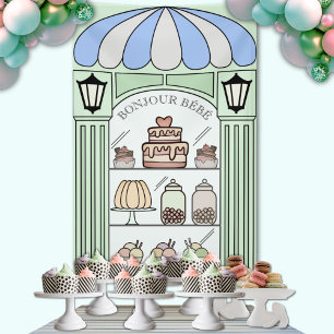 Boy Baby Shower dessert table backdrop Banner