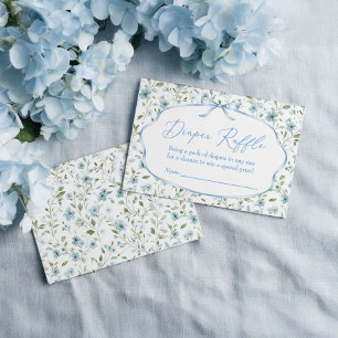 Boy Baby Shower Diaper Raffle  Enclosure Card