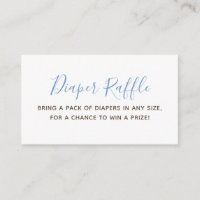Boy Baby Shower Diaper Raffle Ticket