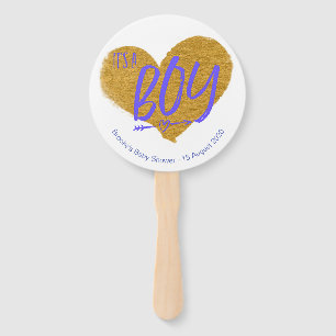 Boy Baby Shower Fan's Gender Reveal Hand Fan