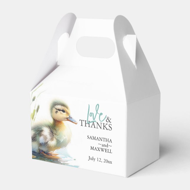 Boy Baby Shower Favour Boxes Mallard Ducks (Front Side)