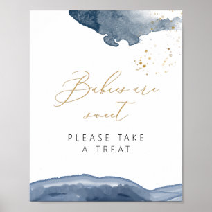 Boy Baby Shower Favour Sign, Babies Are Sweet Trea Poster