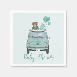 Boy Baby Shower Fiat 500  Napkin