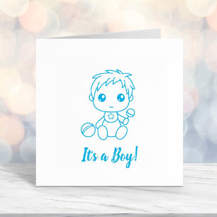 Boy Baby Shower Gender Reveal Self-inking Stamp