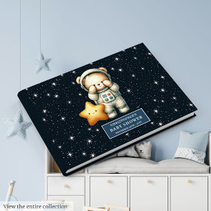 Boy Baby Shower Guest Book Personalised Teddy Bear