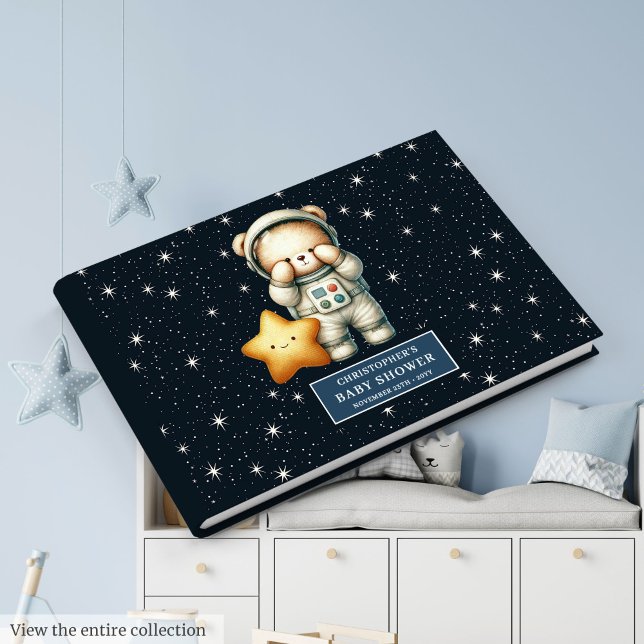 Boy Baby Shower Guest Book Personalised Teddy Bear (Boy Baby Shower Guest Book Personalized Teddy Bear)