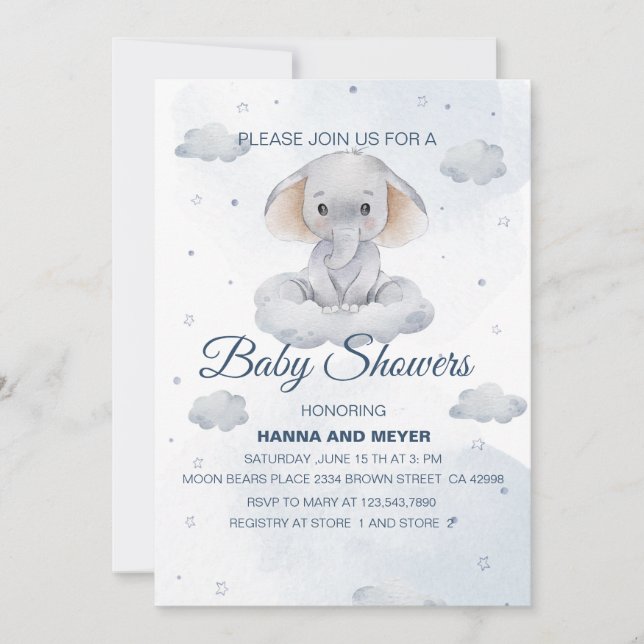 Boy   Baby Shower Invitation (Front)