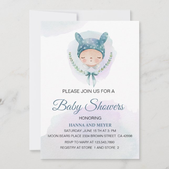 Boy Baby Shower Invitation (Front)