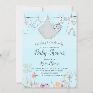 Boy Baby Shower Invitation Baby Bundle