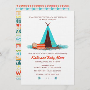 Boy Baby Shower Invitation   Boho Chic