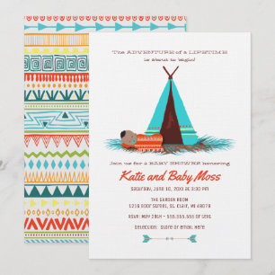Boy Baby Shower Invitation   Boho Chic