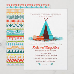 Boy Baby Shower Invitation   Boho Chic