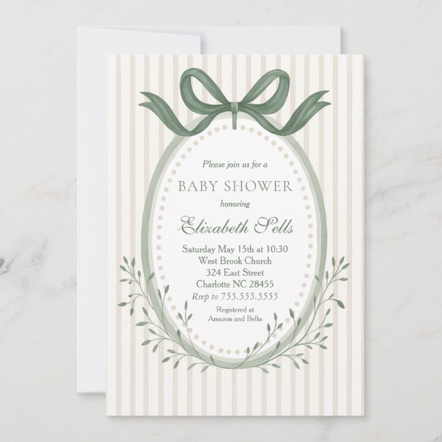 Boy Baby Shower Invitation, Boy baby shower Invitation (Front)