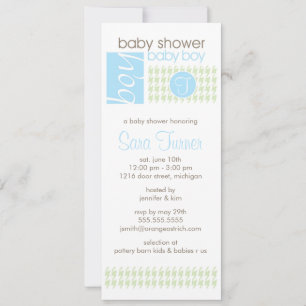 Boy Baby Shower Invitation - Trendy