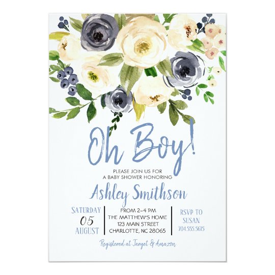 Boy Baby Shower Invitations, oh boy Invitation Zazzle.co.uk