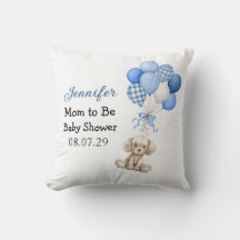 Boy Baby Shower Mother to Be Throw Pillow