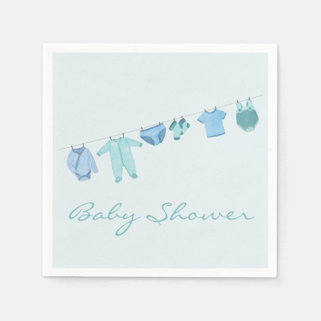 Boy Baby Shower Napkin (Front)