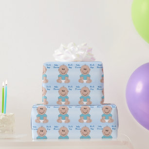 Boy Baby Shower Personalised Wrapping Paper