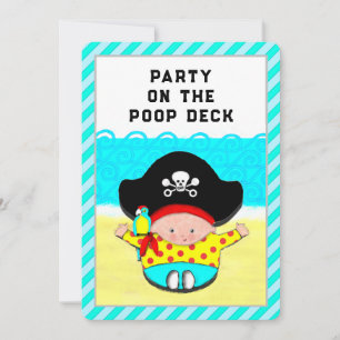 Boy Baby Shower Pirate Invitation