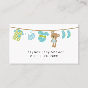 Boy Baby Shower registry enclosure card