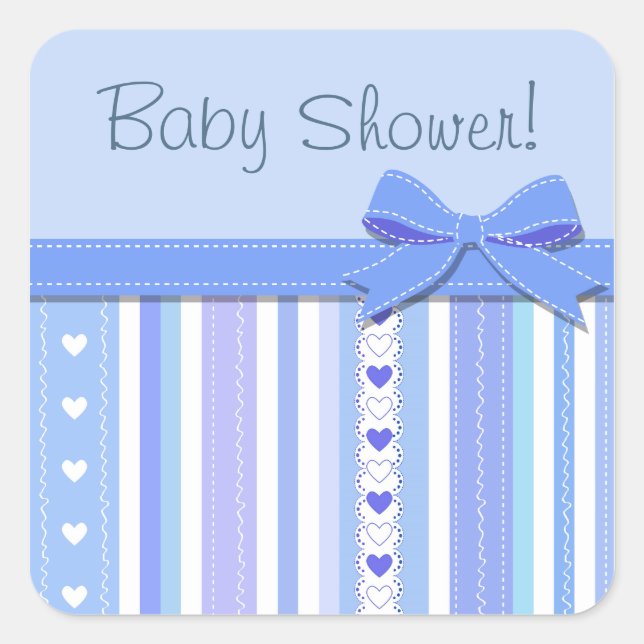 Boy Baby Shower Square Sticker (Front)