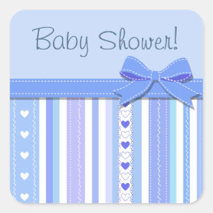 Boy Baby Shower Square Sticker