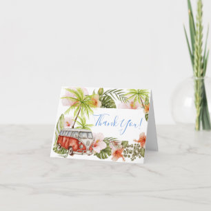 Boy Baby Shower Surf Tropical Beach Thank You