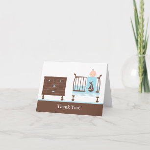 Boy Baby Shower Thank You Card