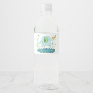 Boy Baby Shower Water Bottle Label