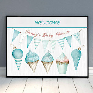 Boy Baby Shower Welcome Sign