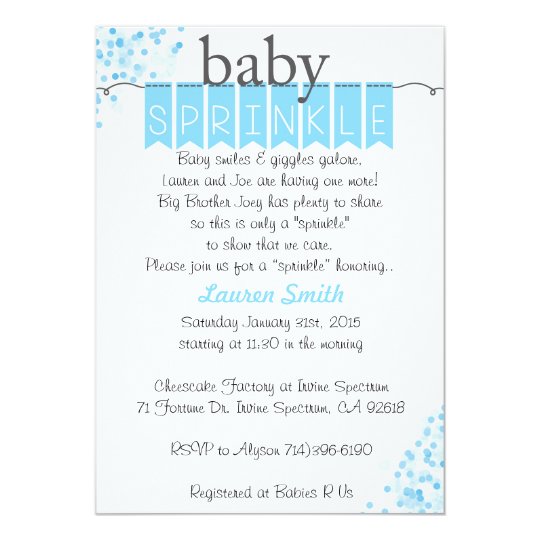 baby boy sprinkle invitations