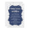 Boy Baby Sprinkle Invitations, navy silver stars
