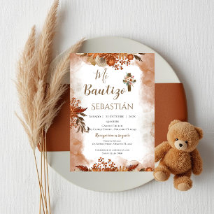 Boy Baptism Invitation in Spanish Boho