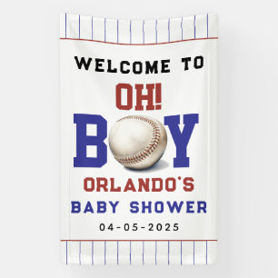 Boy Baseball Baby Shower   Cute Sports Party Banner